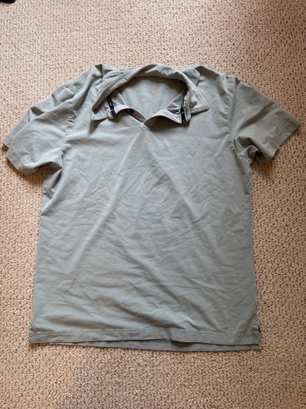 Men's Polo Shirt in Sage Green - Lightweight Casual
